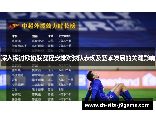 深入探讨欧协联赛程安排对球队表现及赛季发展的关键影响